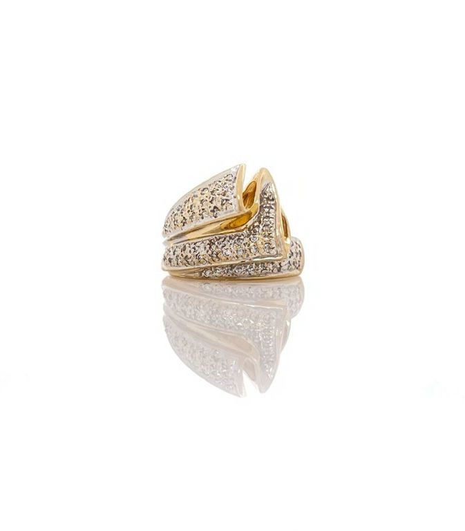 14k yellow gold diamond ring