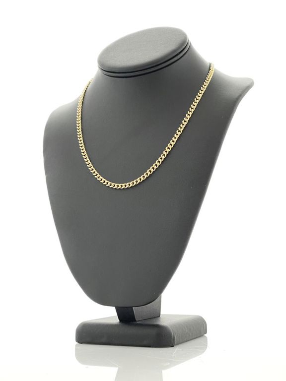 14k yellow gold curb link chain necklace