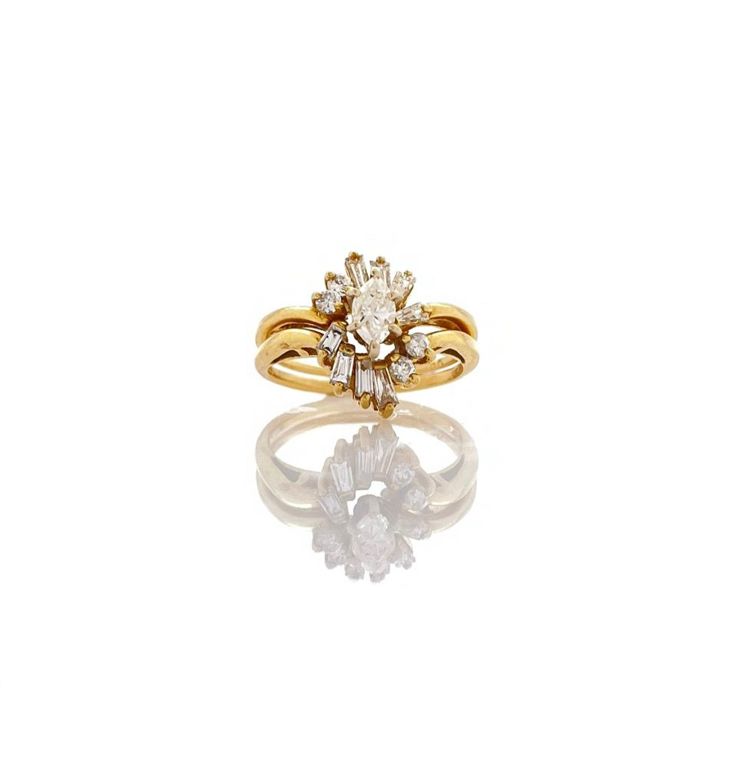 18k yellow gold diamond ring