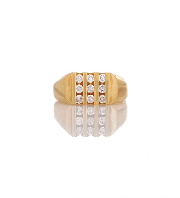 14k yellow gold diamond ring