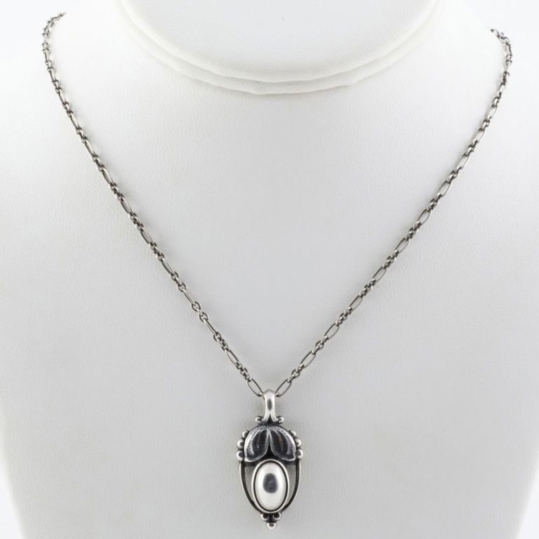Georg Jensen silver pendant necklace