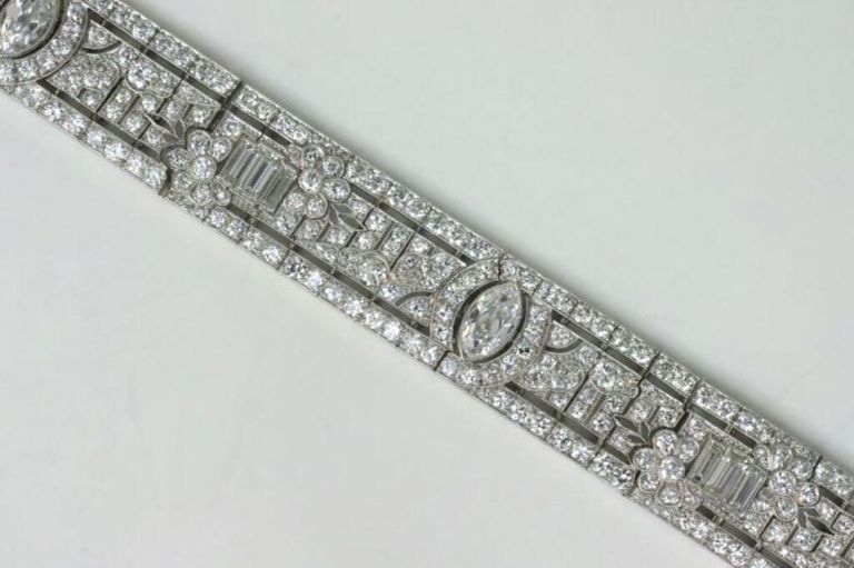 Art Deco platinum and diamond bracelet