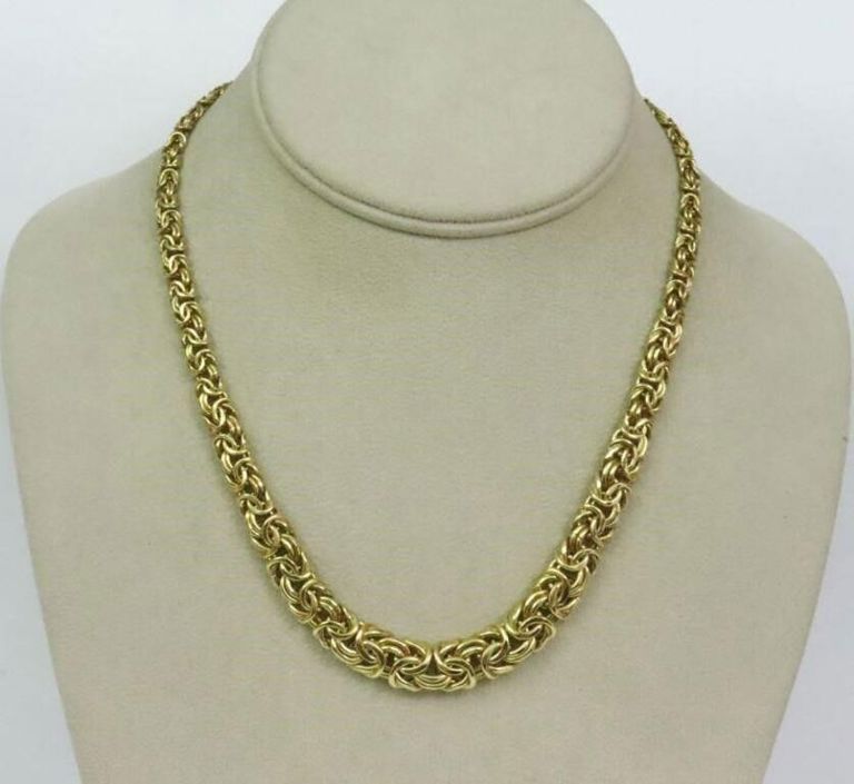 14k Italian Byzantine neckchain and bracelet