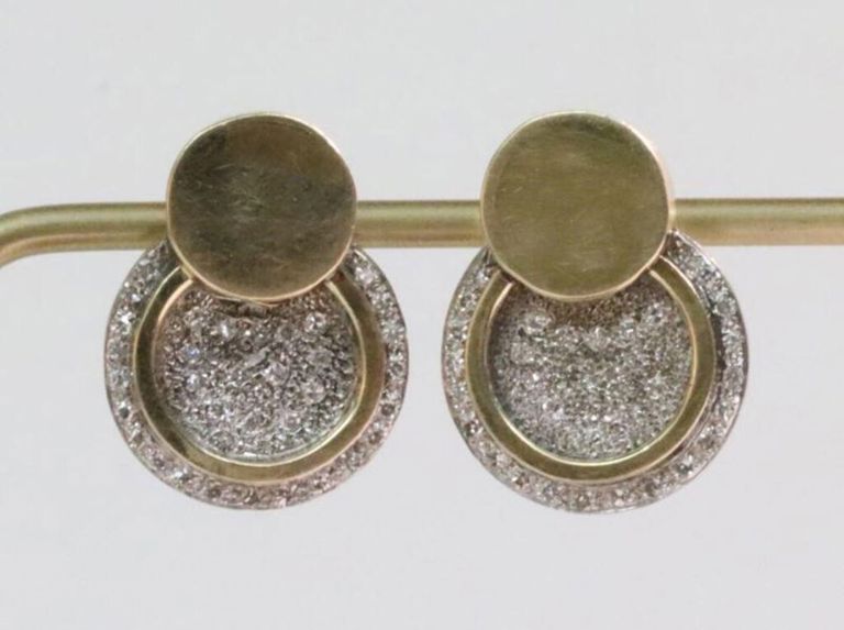 14k gold diamond earring