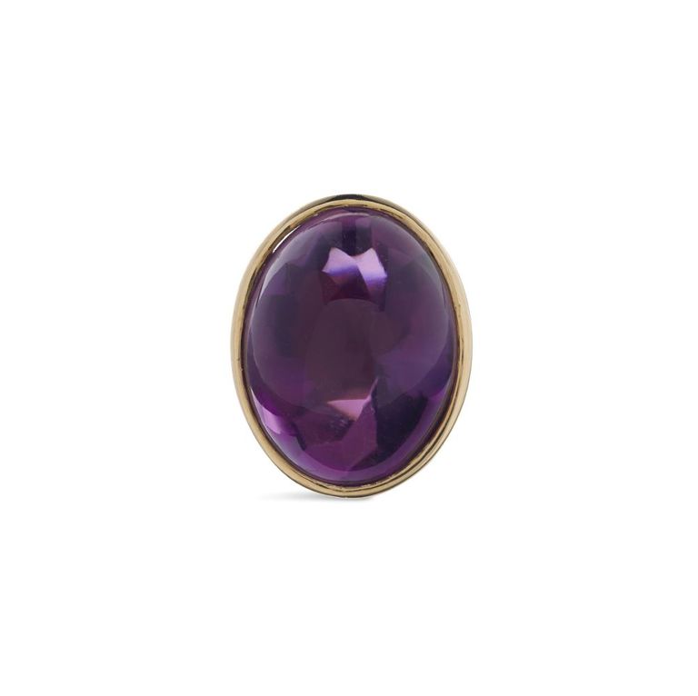 14k yellow gold amethyst ring