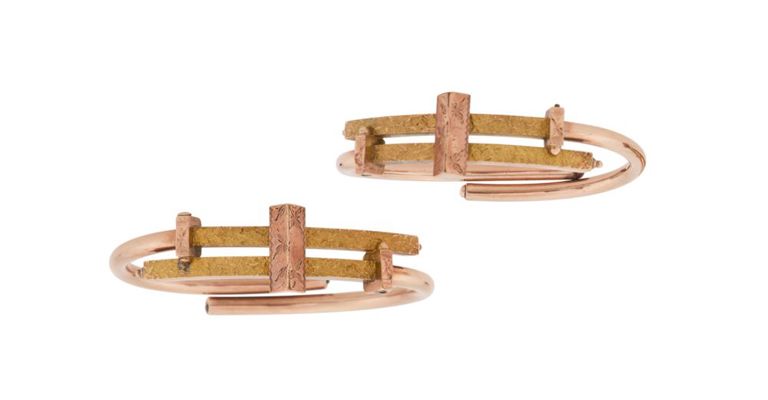 Pair of antique American bangle bracelets