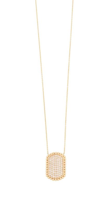 14k yellow gold diamond pendant necklace