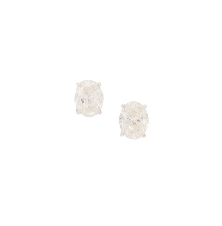 14k white gold stud diamond earrings