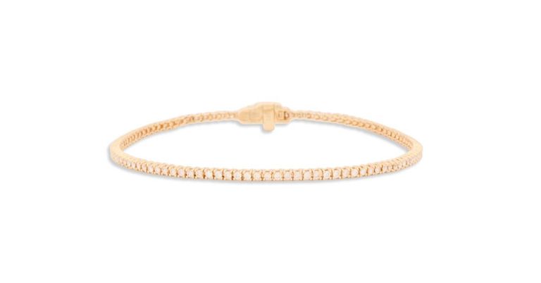 14k yellow gold tennis diamond bracelet