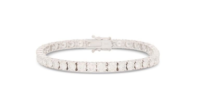 14k white gold diamond tennis bracelet