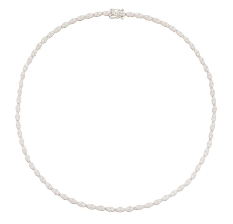 14k white gold diamond necklace