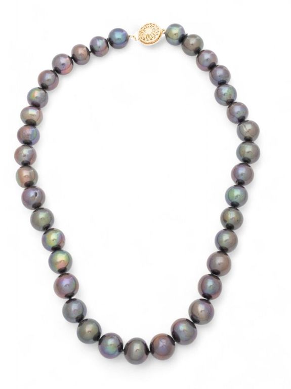 14k yellow gold pearl necklace