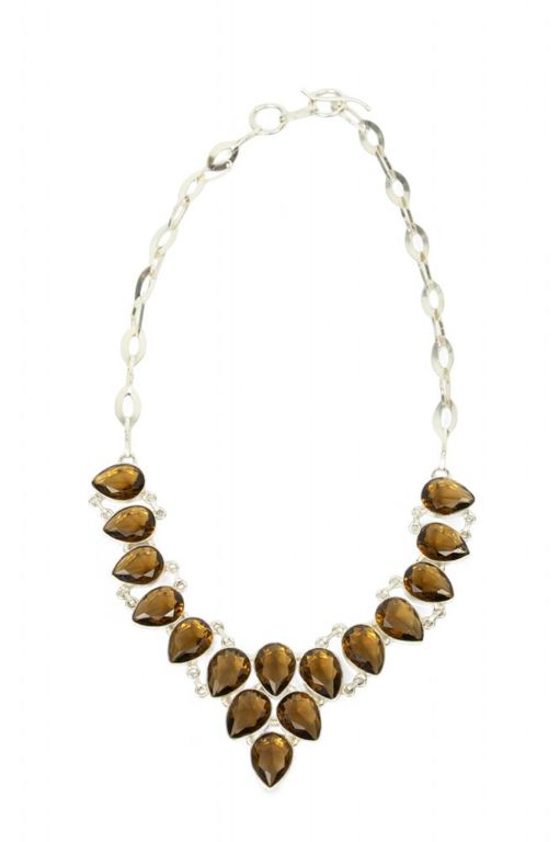925 sterling silver quartz necklace