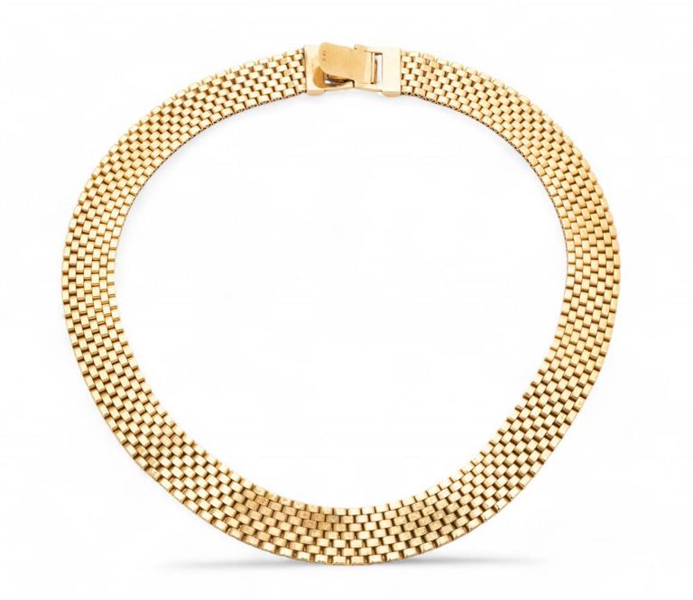 14k gold flexible link necklace