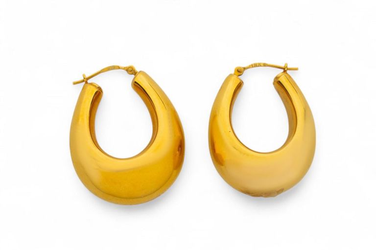 18k gold hoop earrings