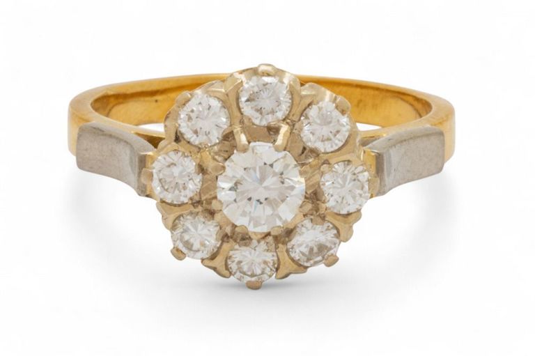 18k yellow gold diamond ring