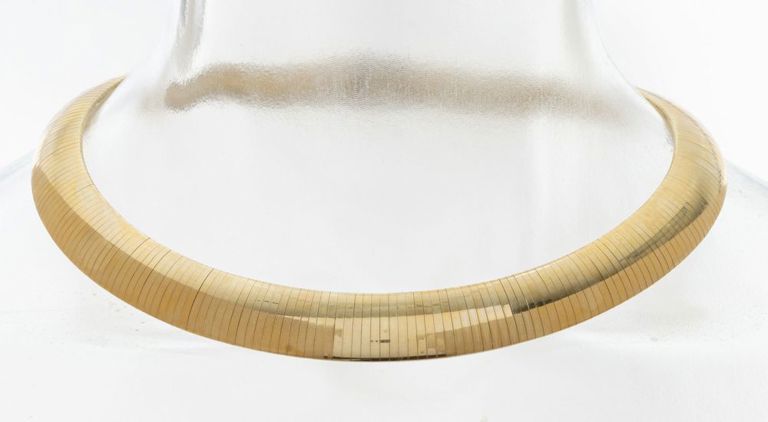 14k yellow gold collar necklace