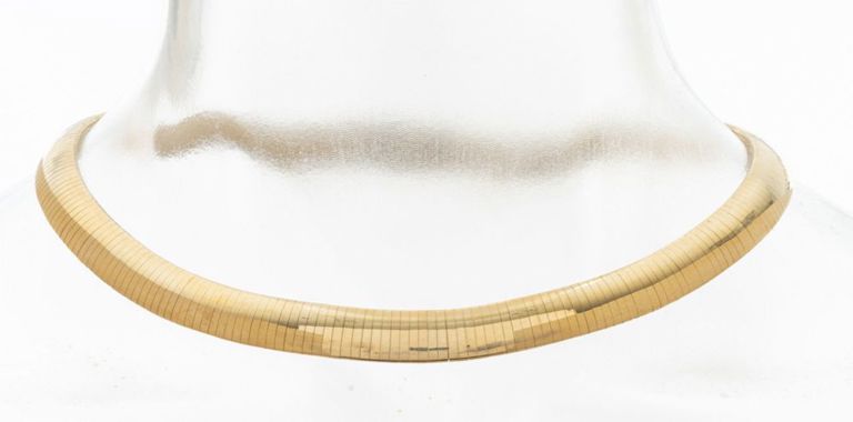 14k yellow gold collar necklace