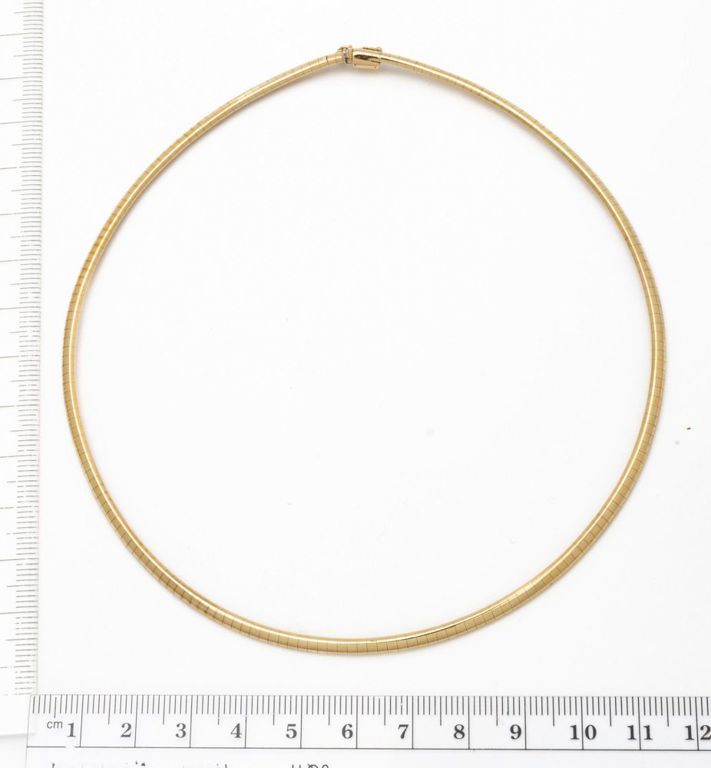 14k yellow gold choker necklace