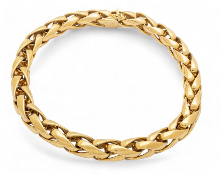 14k gold wheat chain necklace