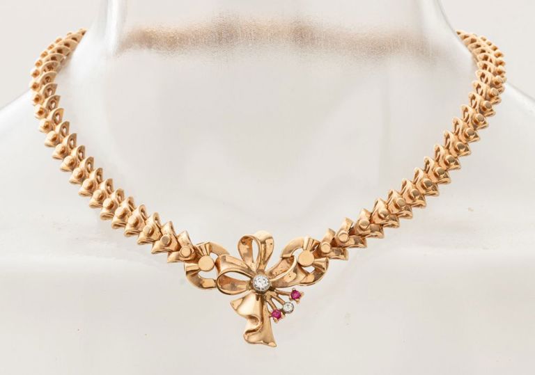 14k yellow gold diamond necklace