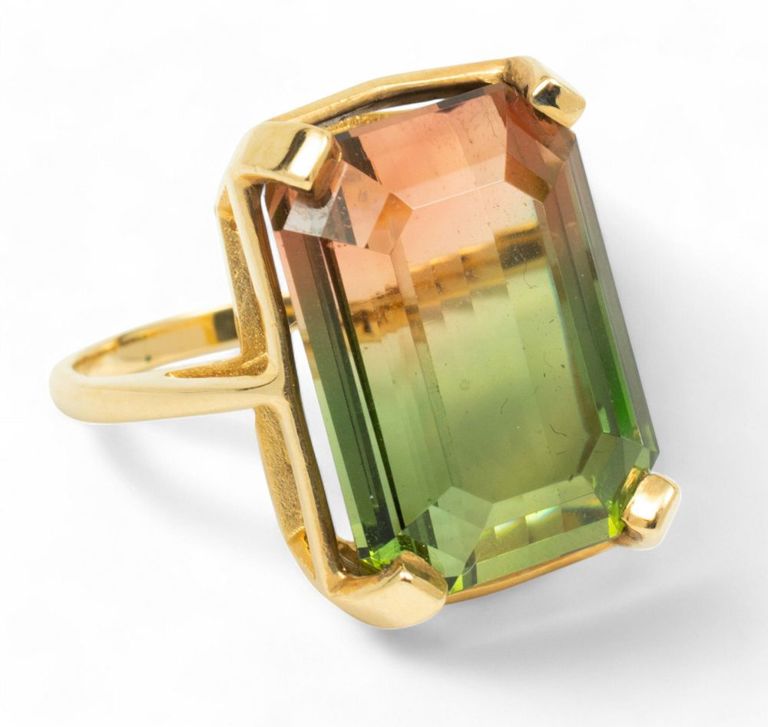 14k yellow gold citrine ring
