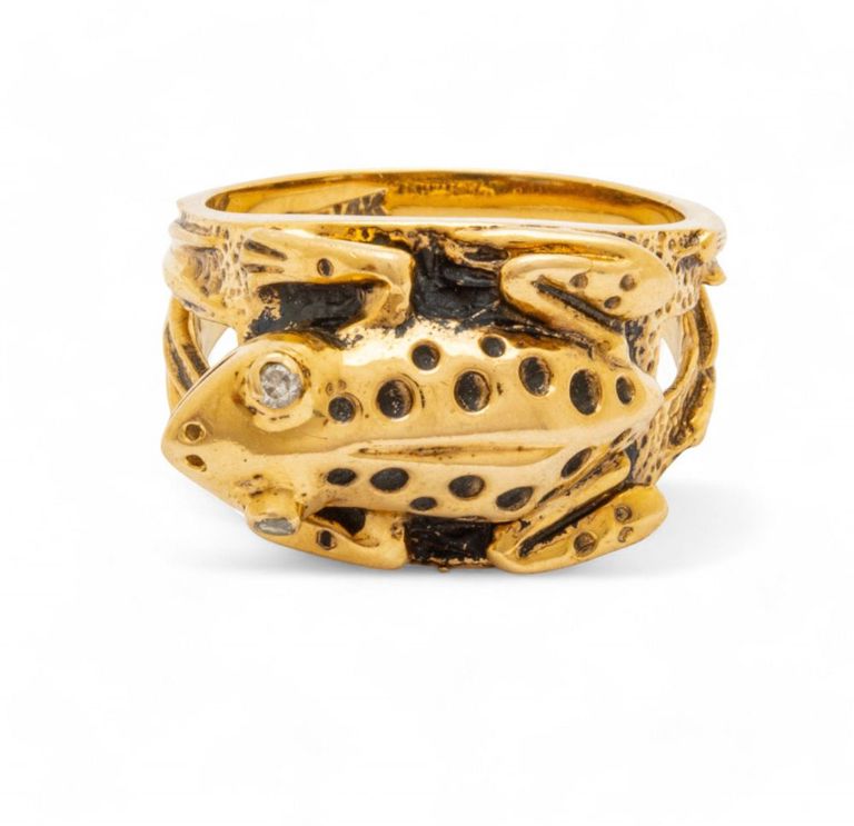 14k yellow gold diamond ring