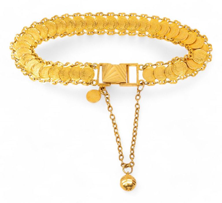 21k yellow gold diamond bracelet