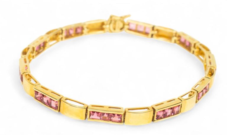 14k gold tourmaline bracelet