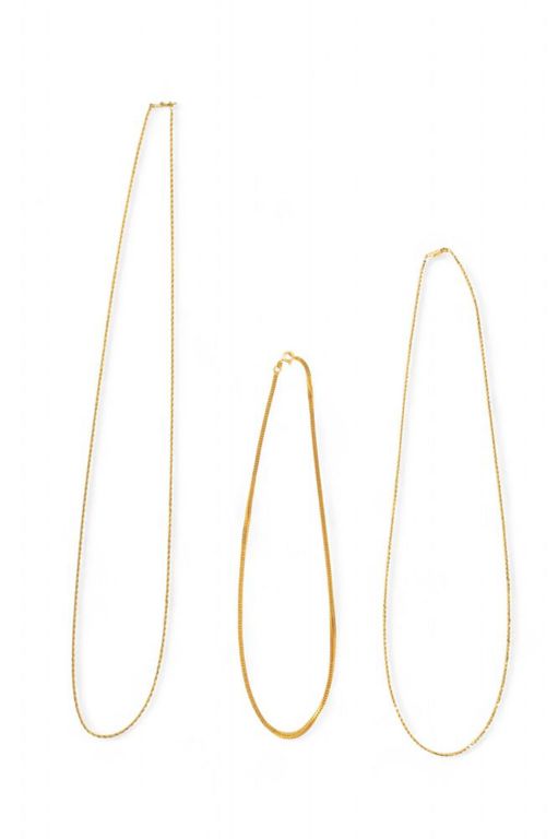 10k and 14k yellow gold necklaces