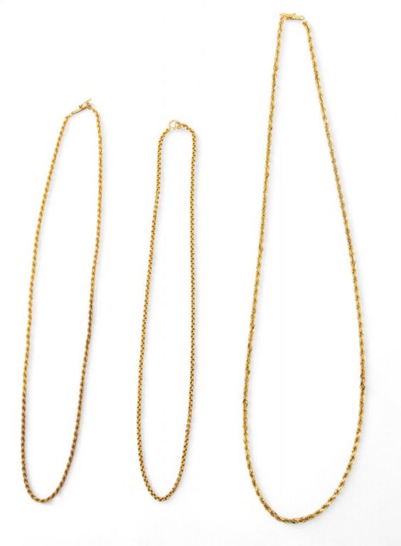 14k gold rope twist necklaces