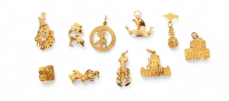 14k yellow gold charms