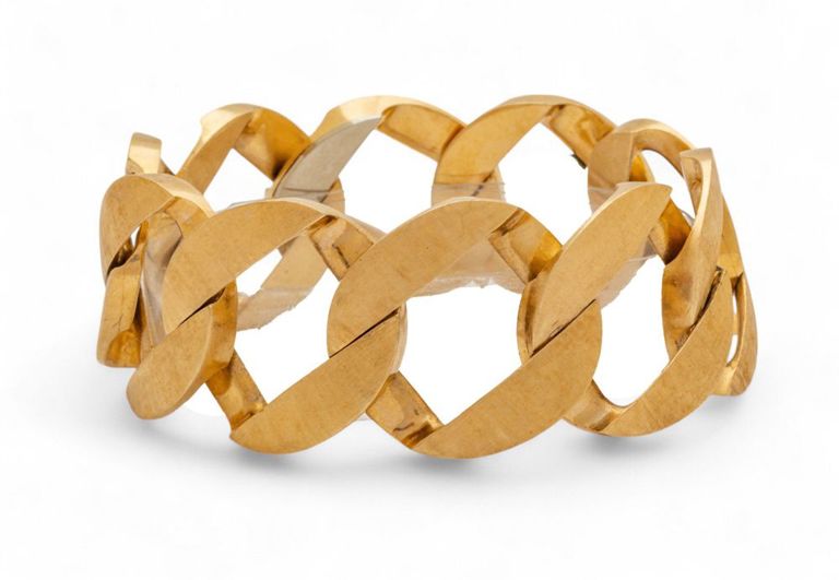 14k yellow gold flexible bracelet