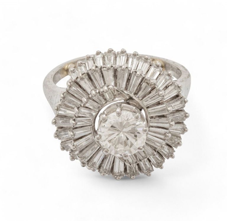 Platinum diamond ring