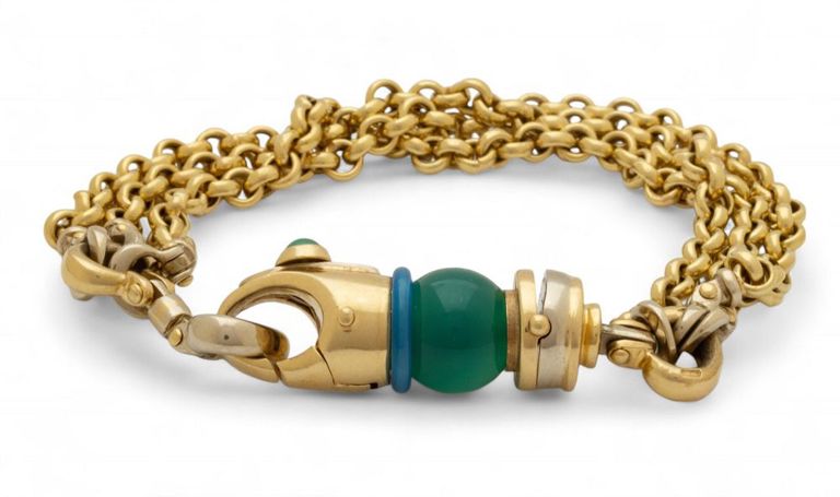 18k gold 3-strand bracelet