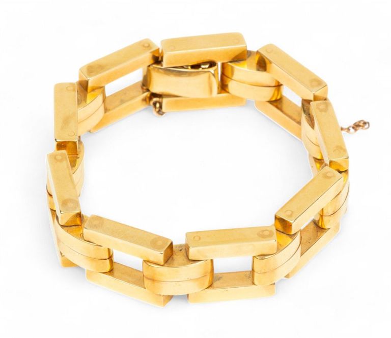 14k yellow gold link bracelet