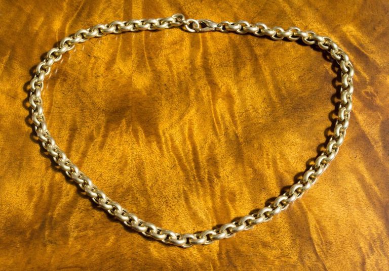 14k yellow gold cable link chain