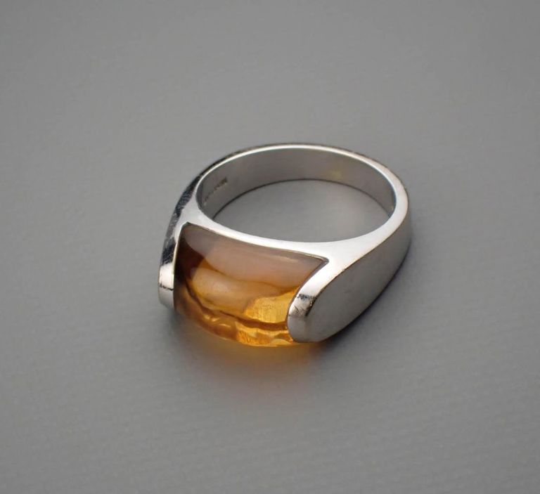 18k gold citrine ring