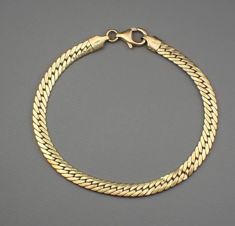 18k yellow gold chain bracelet
