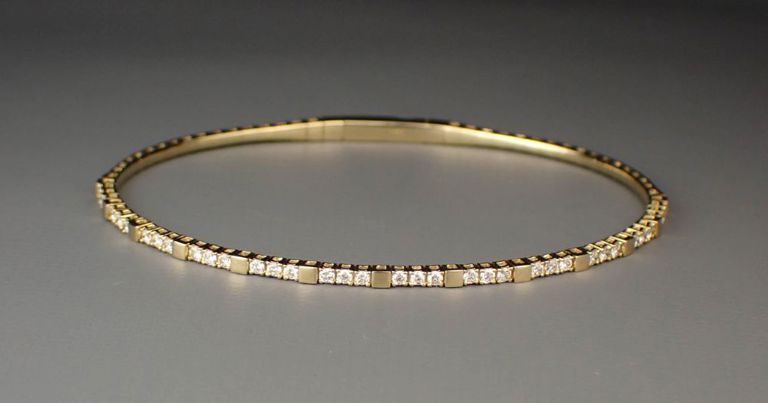 14k yellow gold diamond bracelet
