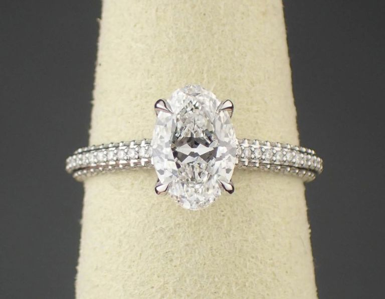 14k white gold diamond ring