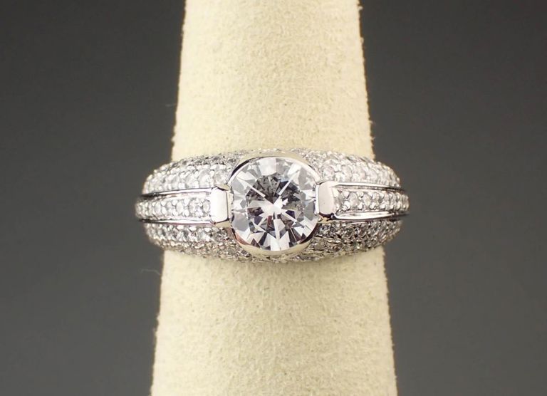 Platinum diamond ring
