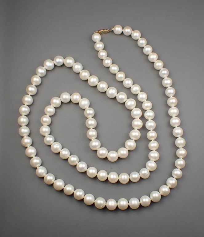 14k gold pearl necklace
