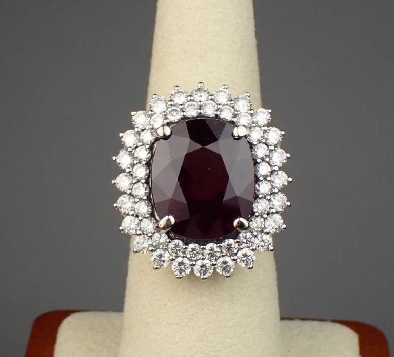 14k white gold diamond ring