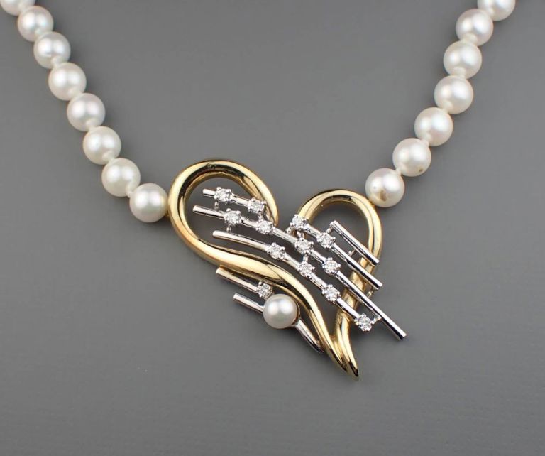 14k gold diamond necklace