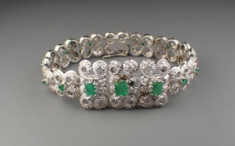 18k white gold diamond bracelet
