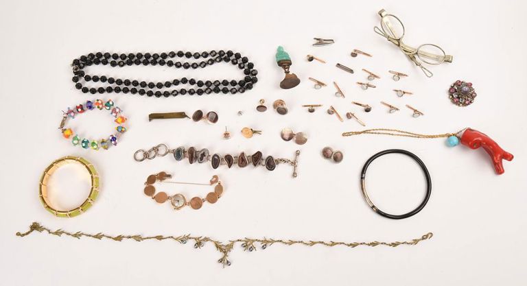 Bronze pearl jewelry set