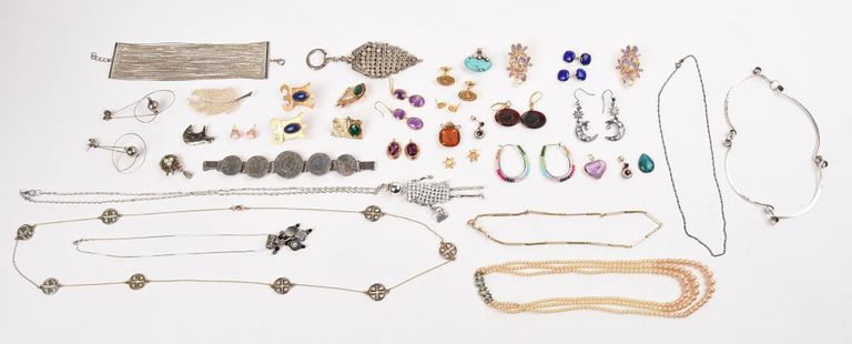 Large group of costume jewelry
