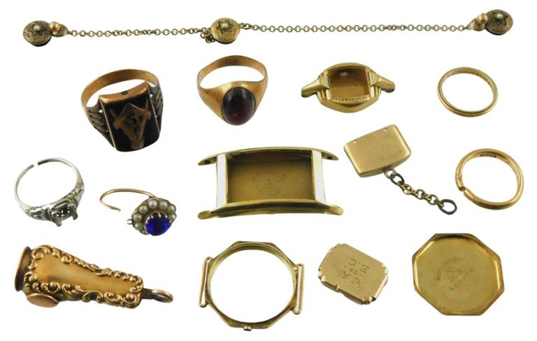14k yellow gold jewelry set