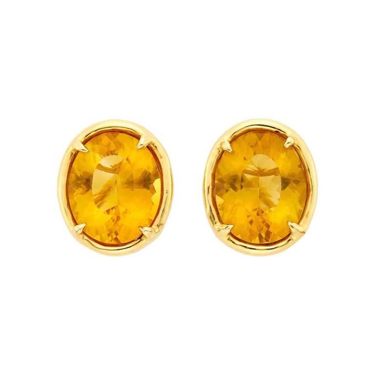 14k gold citrine earrings